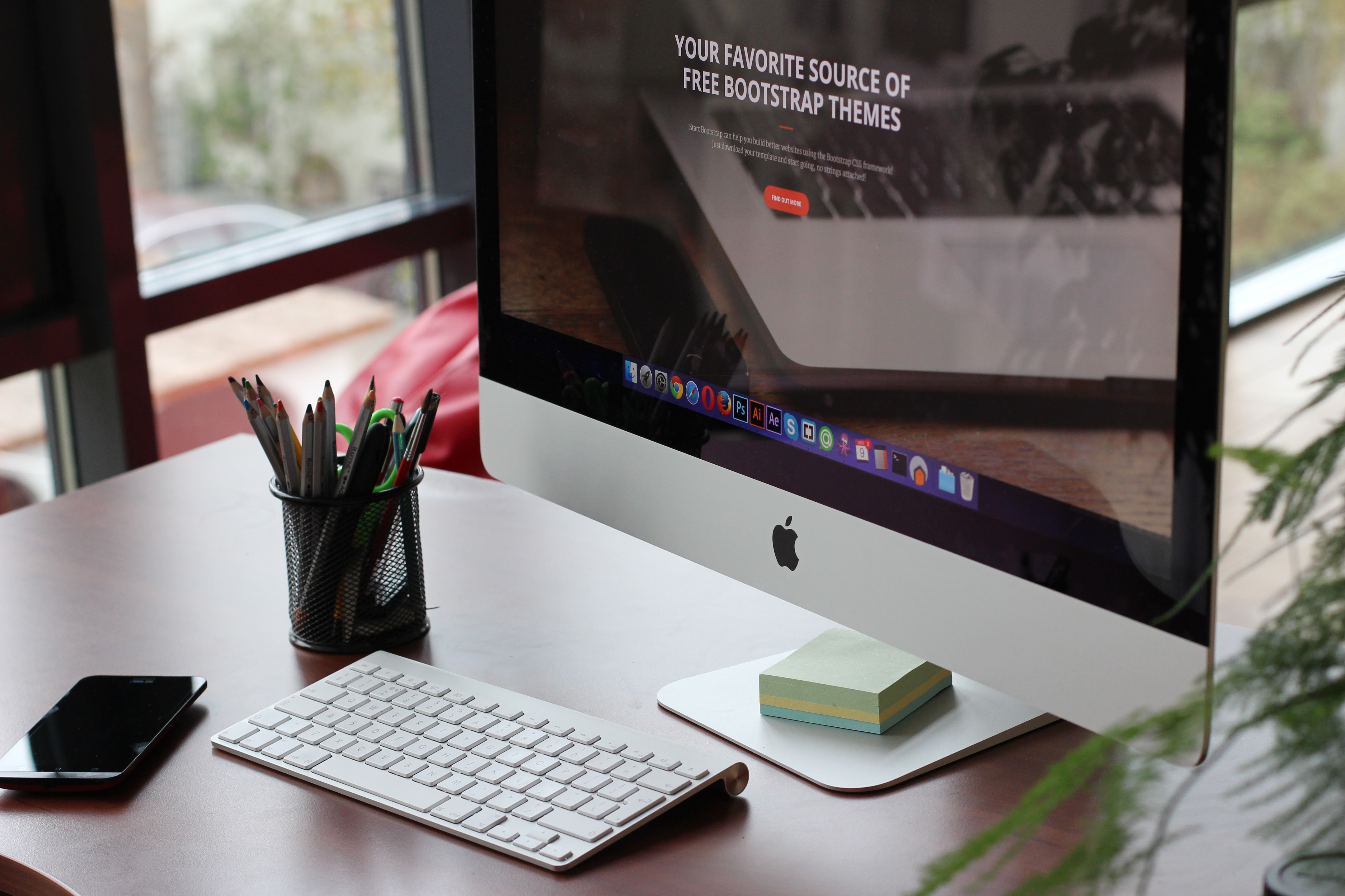 Free photo of apple computer desk display imac - stockkite.